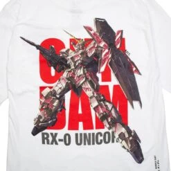 BAIT X Gundam Universe Men Unicorn Gundam Long Sleeve Tee (white) -Tees Shop bagundguuclstwh 4