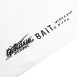 BAIT X Gundam Universe Men Unicorn Gundam Long Sleeve Tee (white) -Tees Shop bagundguuclstwh 5