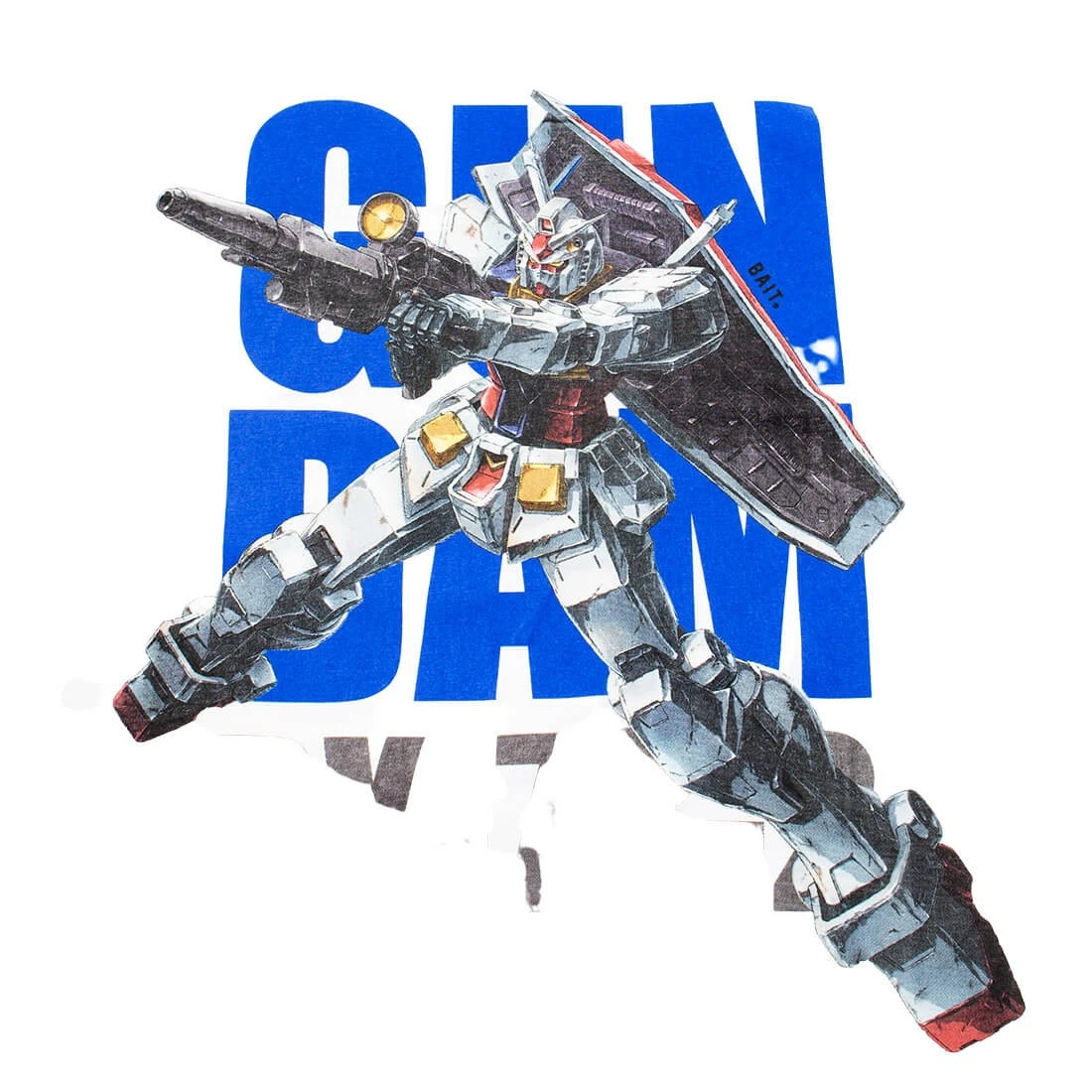 BAIT X Gundam Universe Men RX-78-2 Gundam Long Sleeve Tee (white) 6 BAIT X Gundam Universe Men RX-78-2 Gundam Long Sleeve Tee (white) - Image 4