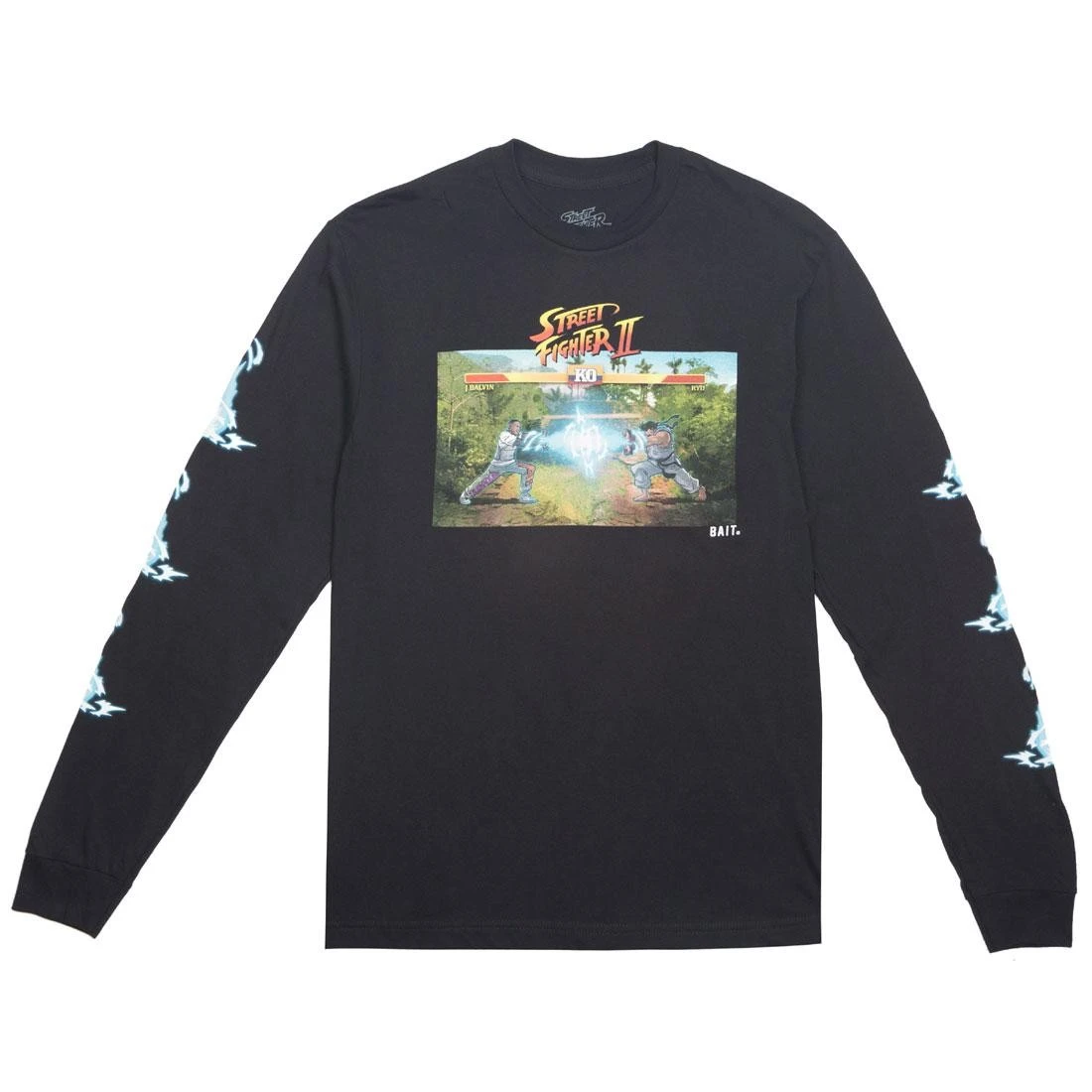 BAIT X Street Fighter X JBALVIN Men Hadouken Long Sleeve Tee (black) 3 BAIT X Street Fighter X JBALVIN Men Hadouken Long Sleeve Tee (black)