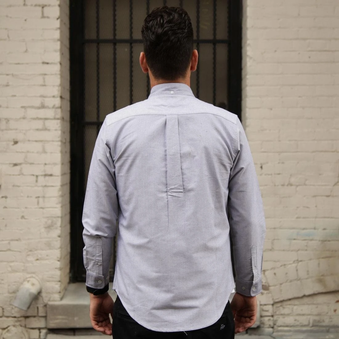 BAIT Oxford Long Sleeve Shirt (gray) 4 BAIT Oxford Long Sleeve Shirt (gray) - Image 2