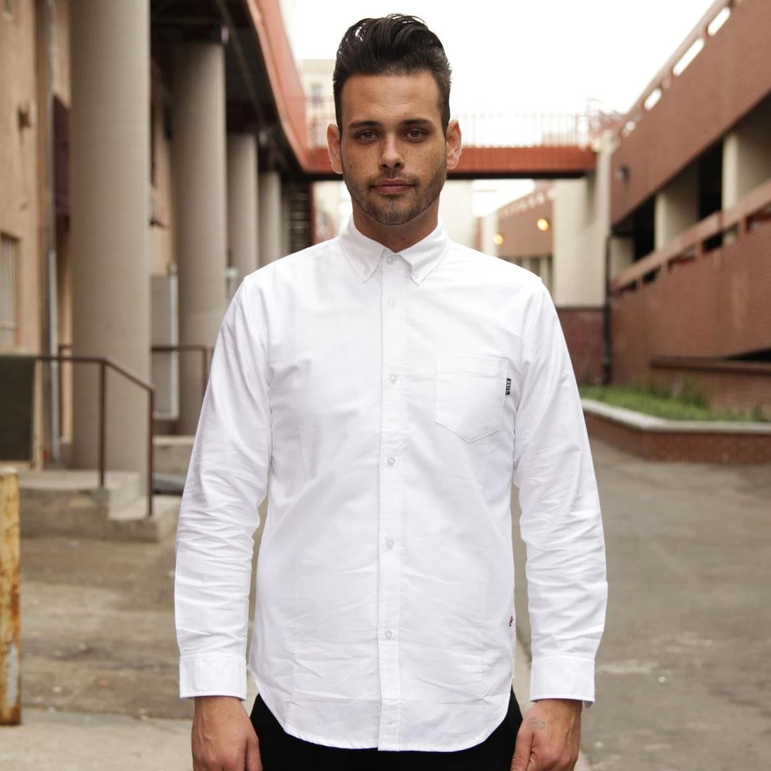 BAIT Oxford Long Sleeve Shirt (white) 3 BAIT Oxford Long Sleeve Shirt (white)