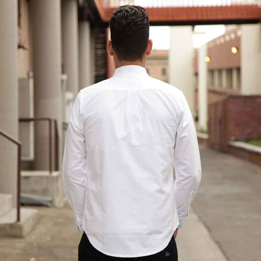 BAIT Oxford Long Sleeve Shirt (white) 4 BAIT Oxford Long Sleeve Shirt (white) - Image 2