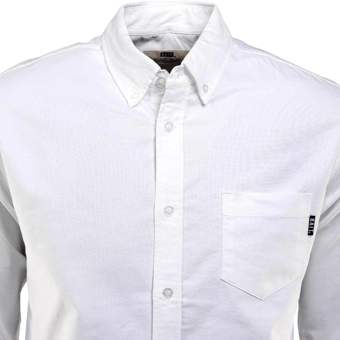 BAIT Oxford Long Sleeve Shirt (white) 8 BAIT Oxford Long Sleeve Shirt (white) - Image 6