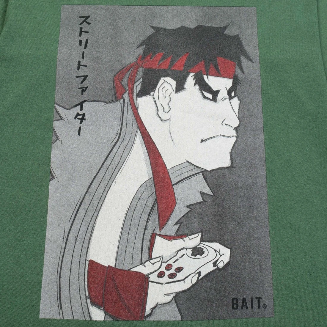 BAIT X Street Fighter X Kidokyo Men Ryu Long Sleeve Tee (green / Forest) 4 BAIT X Street Fighter X Kidokyo Men Ryu Long Sleeve Tee (green / Forest) - Image 2
