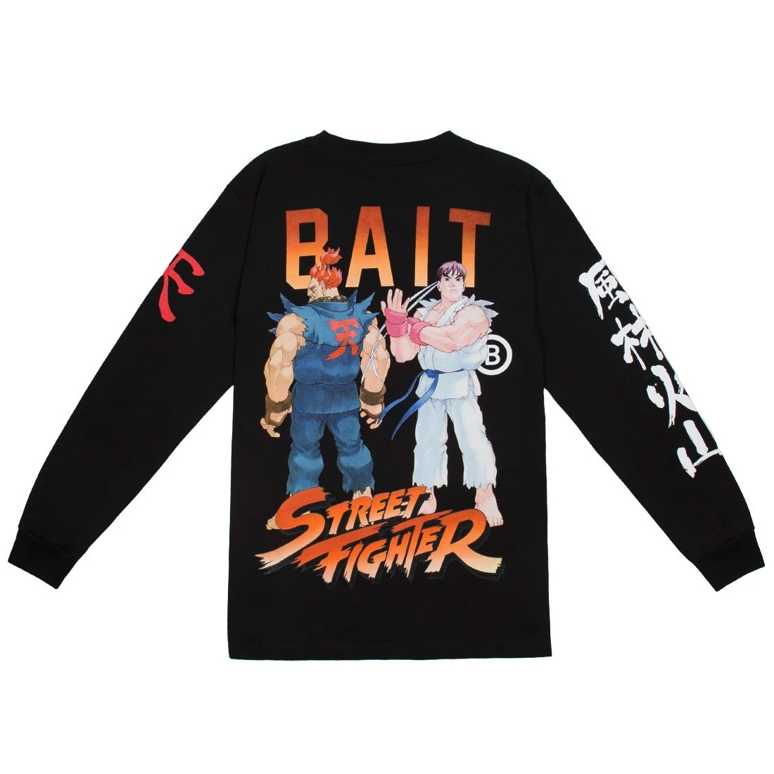BAIT X Street Fighter Men Akuma Versus Ryu Stance Long Sleeve Tee (black) 5 BAIT X Street Fighter Men Akuma Versus Ryu Stance Long Sleeve Tee (black) - Image 3