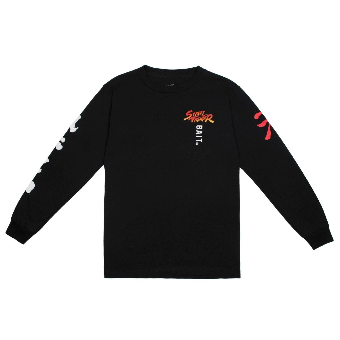 BAIT X Street Fighter Men Akuma Versus Ryu Stance Long Sleeve Tee (black) 3 BAIT X Street Fighter Men Akuma Versus Ryu Stance Long Sleeve Tee (black)