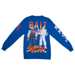 BAIT X Street Fighter Men Akuma Versus Ryu Stance Long Sleeve Tee (blue / Royal) 8 BAIT X Street Fighter Men Akuma Versus Ryu Stance Long Sleeve Tee (blue / Royal) -Tees Shop basfkumlsteebl 3
