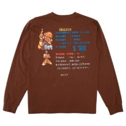 BAIT X Street Fighter Men Select Your Fighter Dhalsim Long Sleeve Tee (brown) 12 BAIT X Street Fighter Men Select Your Fighter Dhalsim Long Sleeve Tee (brown) -Tees Shop basfselectdhabr 4