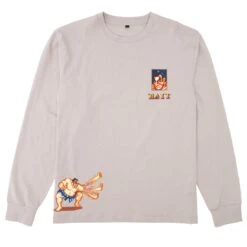 BAIT X Street Fighter Men Select Your Fighter E Honda Long Sleeve Tee (gray)