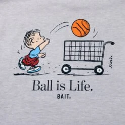 BAIT X Snoopy Men Life Ball Crewneck Sweater (gray / Heather) -Tees Shop basnplifecrgr 6