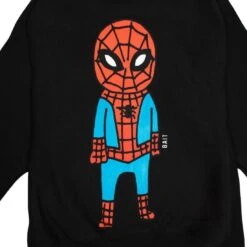 BAIT X Spiderman X Champion Men Spiderman Doodle Crewneck Sweater (black) 7 BAIT X Spiderman X Champion Men Spiderman Doodle Crewneck Sweater (black) -Tees Shop baspiddoodcrbk 2