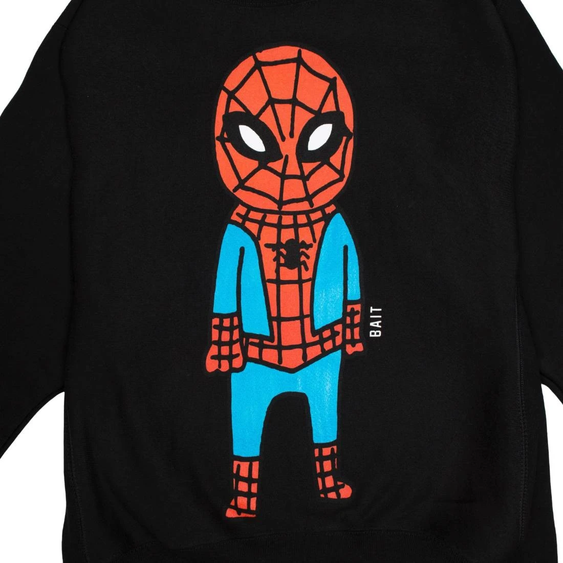 BAIT X Spiderman X Champion Men Spiderman Doodle Crewneck Sweater (black) 4 BAIT X Spiderman X Champion Men Spiderman Doodle Crewneck Sweater (black) - Image 2
