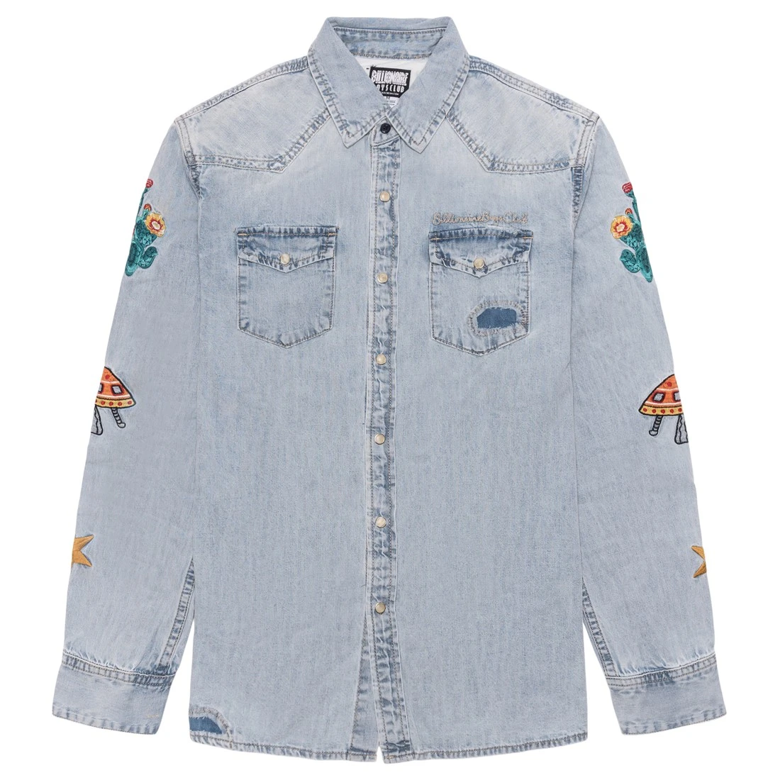 Billionaire Boys Club Men Hillside Long Sleeve Shirt (blue / Denim) 3 Billionaire Boys Club Men Hillside Long Sleeve Shirt (blue / Denim)