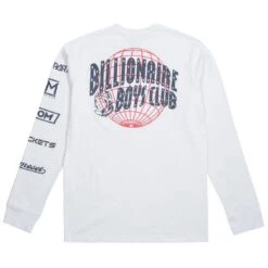 Billionaire Boys Club Men World Tour Long Sleeve Tee (white) 6 Billionaire Boys Club Men World Tour Long Sleeve Tee (white) -Tees Shop bb8818309wht 3