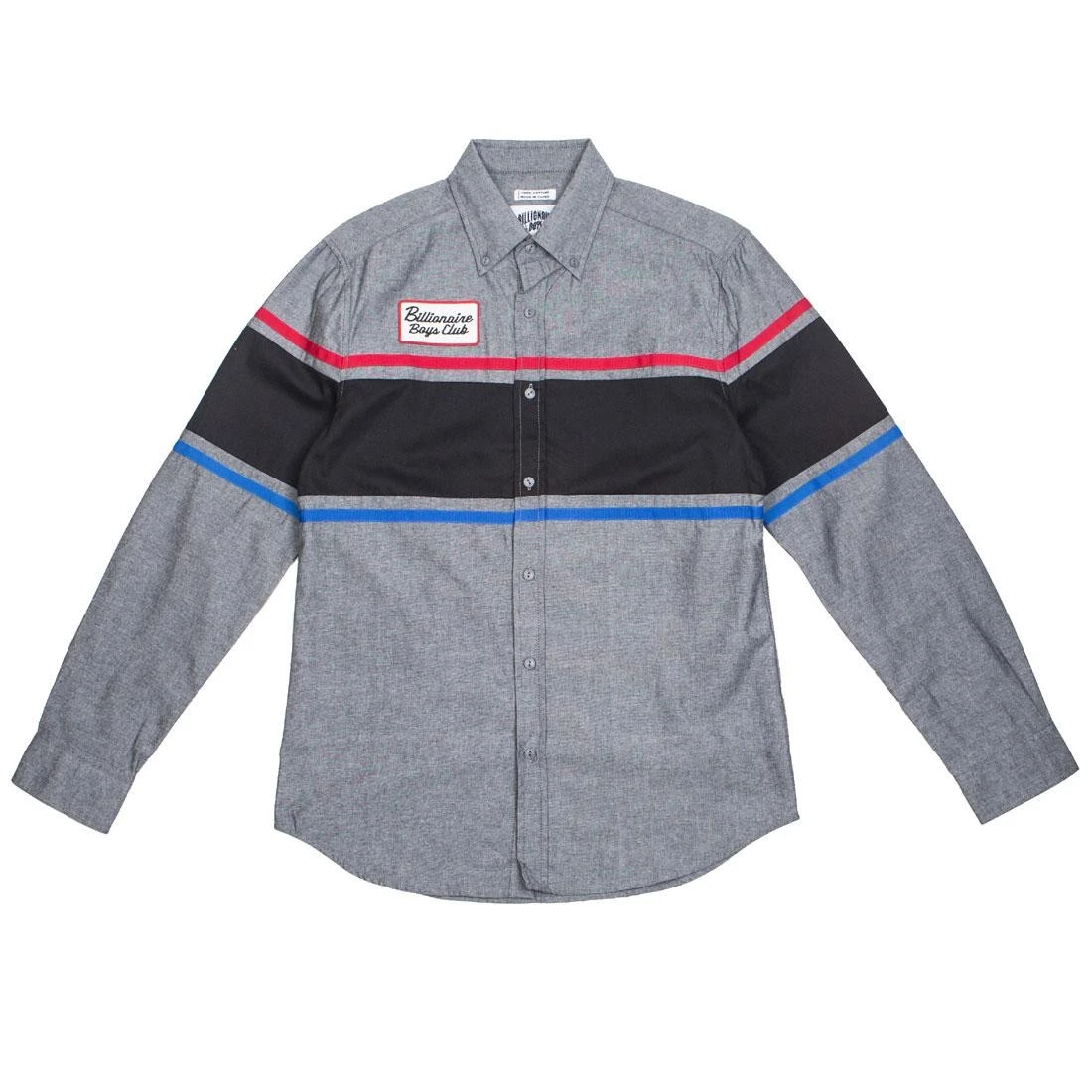 Billionaire Boys Club Men Service Bay Long Sleeve Woven Shirt (gray / Chambray) 3 Billionaire Boys Club Men Service Bay Long Sleeve Woven Shirt (gray / Chambray)