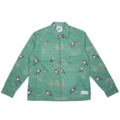 Billionaire Boys Club Men Space Woven Shirt (green)