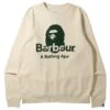 Barbour X Bape Men Crew Sweater (beijge / Neutral) 1 Barbour X Bape Men Crew Sweater (beijge / Neutral) -Tees Shop bvmol0323be13 1