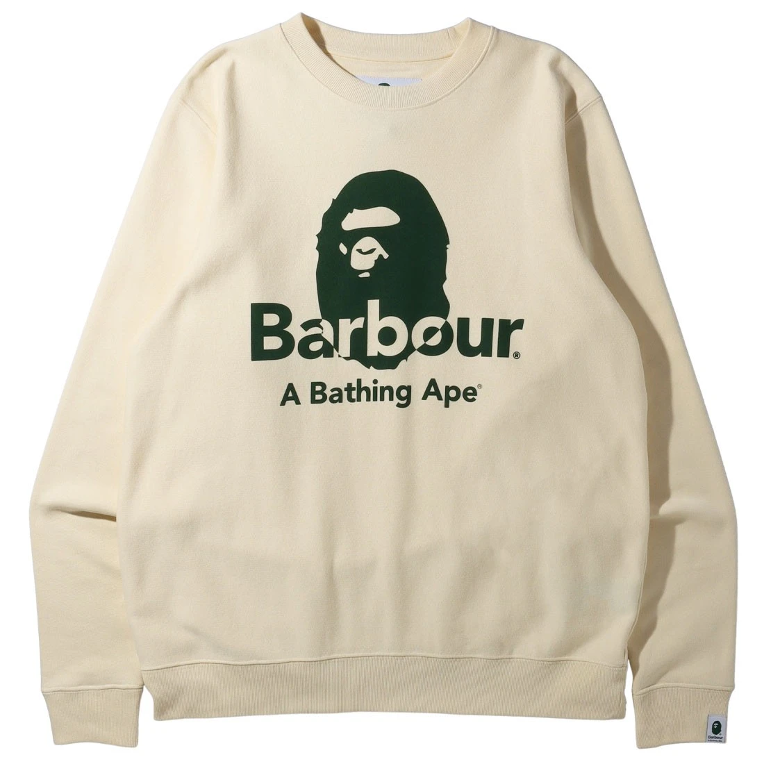 Barbour X Bape Men Crew Sweater (beijge / Neutral) 3 Barbour X Bape Men Crew Sweater (beijge / Neutral)