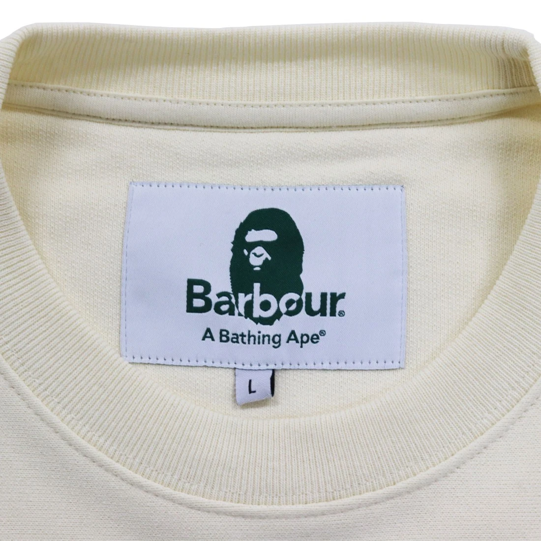 Barbour X Bape Men Crew Sweater (beijge / Neutral) 5 Barbour X Bape Men Crew Sweater (beijge / Neutral) - Image 3