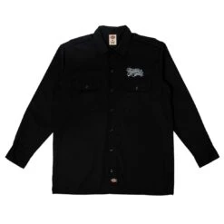 Dickies X Estevan Oriol Men Signature Twill Long Sleeve Work Shirt (black)