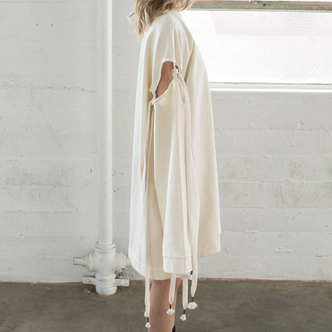 Puma X Fenty By Rihanna Women Staggered Hem Sweater Dress (white / Vanilla Ice) 5 Puma X Fenty By Rihanna Women Staggered Hem Sweater Dress (white / Vanilla Ice) - Image 3