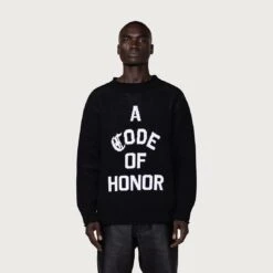 Honor The Gift Men Code Of Honor Sweater (black) -Tees Shop hgg220454blk 3