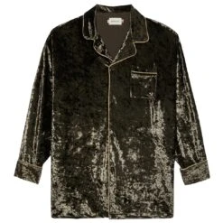 Honor The Gift Women Velvet PJ Button Top (black) 11 Honor The Gift Women Velvet PJ Button Top (black) -Tees Shop hgwg220330blk 3