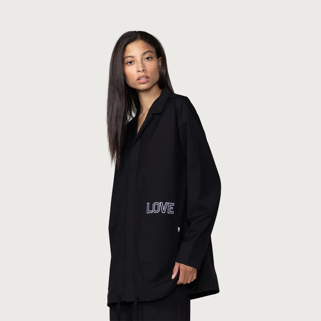 Honor The Gift Women Love Button Up Shirt (black) 9 Honor The Gift Women Love Button Up Shirt (black) - Image 7