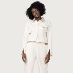 Honor The Gift Women Cadet Top (cream) 10 Honor The Gift Women Cadet Top (cream) -Tees Shop hgwg230130crm 4