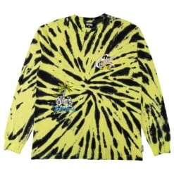 Ice Cream Men Wales Long Sleeve Knit Tee (black / Neon Yellow)