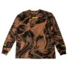 Ice Cream Men Marble Long Sleeve Tee (brown) 1 Ice Cream Men Marble Long Sleeve Tee (brown) -Tees Shop ik4212306brn 1
