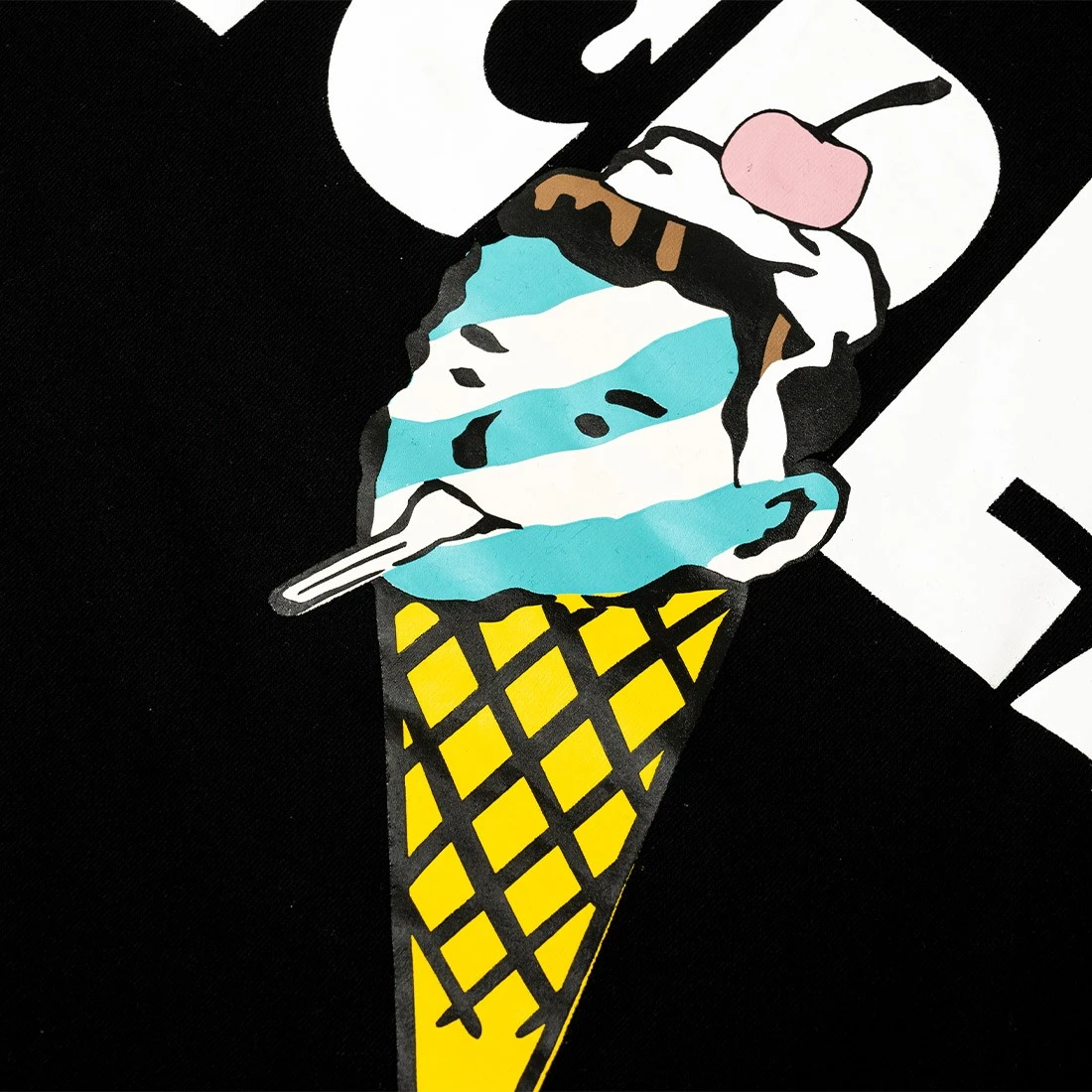 Ice Cream Men Cone Head Crew Sweater (black) 5 Ice Cream Men Cone Head Crew Sweater (black) - Image 3