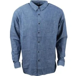 10 Deep Men Garment Supply Chambray Shirt (blue / Stone Wash)