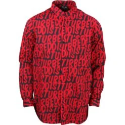 Lazy Oaf Men Disturbed Shirt (black / Red)