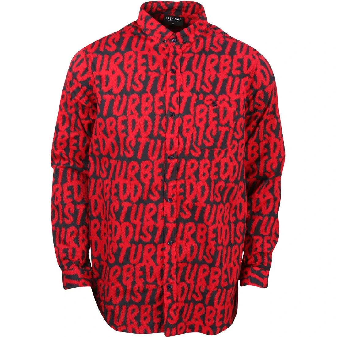 Lazy Oaf Men Disturbed Shirt (black / Red) 3 Lazy Oaf Men Disturbed Shirt (black / Red)
