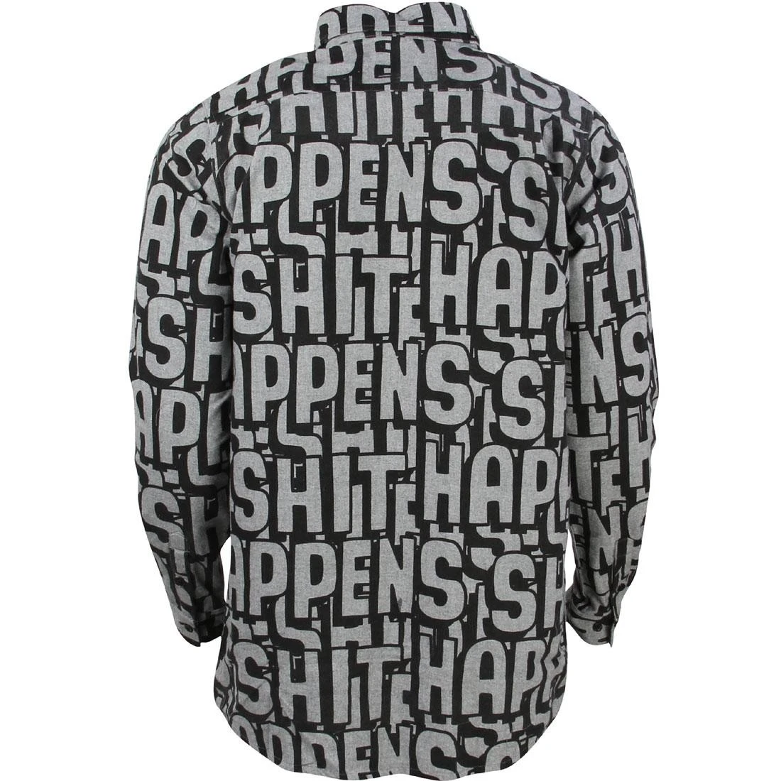 Lazy Oaf Men Shit Happens Shirt (black / Gray) 3 Lazy Oaf Men Shit Happens Shirt (black / Gray) - Image 2
