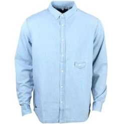 10 Deep Men Red Tail Sweeper Long Sleeve Shirt (blue / Light Indigo)