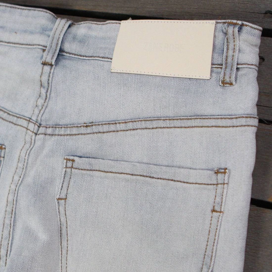 Zanerobe Men Scrambler Denim Moto Jeans (blue / Blonde Rip) 7 Zanerobe Men Scrambler Denim Moto Jeans (blue / Blonde Rip) - Image 5