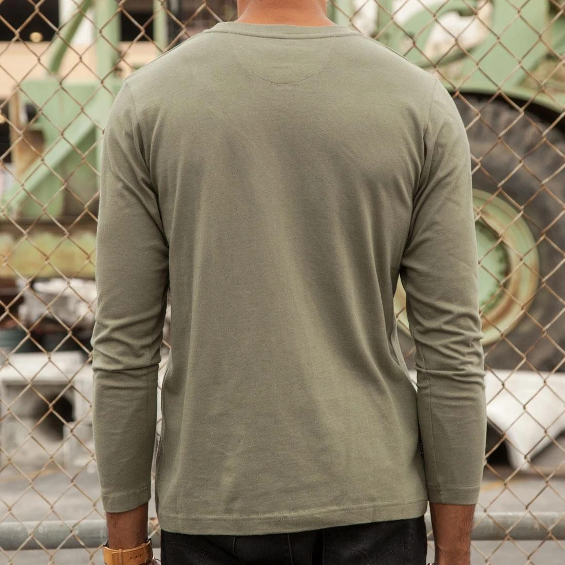 BAIT Men Core Long Sleeve Tee (green / Military Green) 4 BAIT Men Core Long Sleeve Tee (green / Military Green) - Image 2