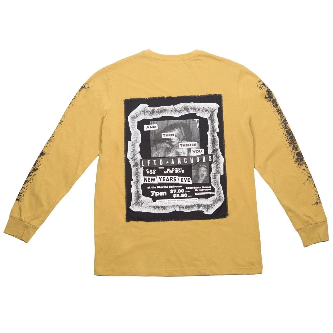Lifted Anchors Men Flyer Long Sleeve Tee (yellow / Mustard) 4 Lifted Anchors Men Flyer Long Sleeve Tee (yellow / Mustard) - Image 2