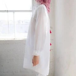 Lazy Oaf X Hello Kitty Women Bow Tie Long Sleeve Shirt (White) 11 Lazy Oaf X Hello Kitty Women Bow Tie Long Sleeve Shirt (White) -Tees Shop lohkbtieshwht2