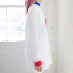 Lazy Oaf X Hello Kitty Women Long Sleeve Split Tee (White) 9 Lazy Oaf X Hello Kitty Women Long Sleeve Split Tee (White) -Tees Shop lohklssplittwht4