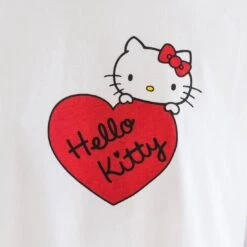 Lazy Oaf X Hello Kitty Women Long Sleeve Split Tee (White) 11 Lazy Oaf X Hello Kitty Women Long Sleeve Split Tee (White) -Tees Shop lohklssplittwht5