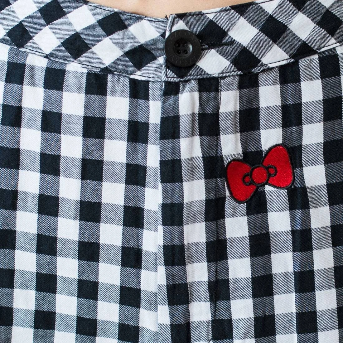 Lazy Oaf X Hello Kitty Women Gingham Pants (Black / White) 7 Lazy Oaf X Hello Kitty Women Gingham Pants (Black / White) - Image 5