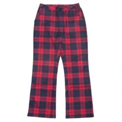 Lazy Oaf Women Tartan Kick Flare Pants (red)