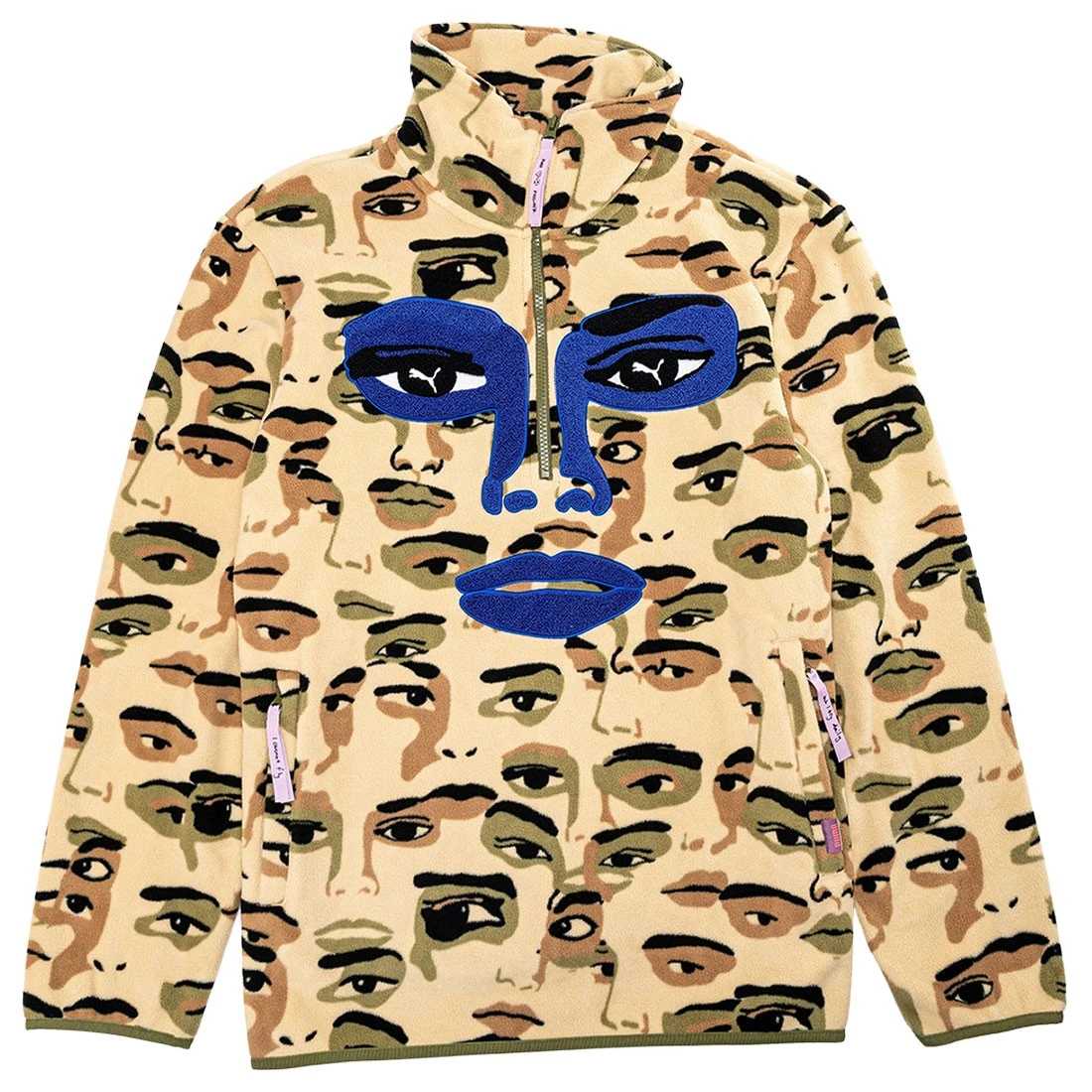 Puma X KidSuper Studios Men Fleece Half- Zip AOP Sweatshirt (khaki) 3 Puma X KidSuper Studios Men Fleece Half- Zip AOP Sweatshirt (khaki)