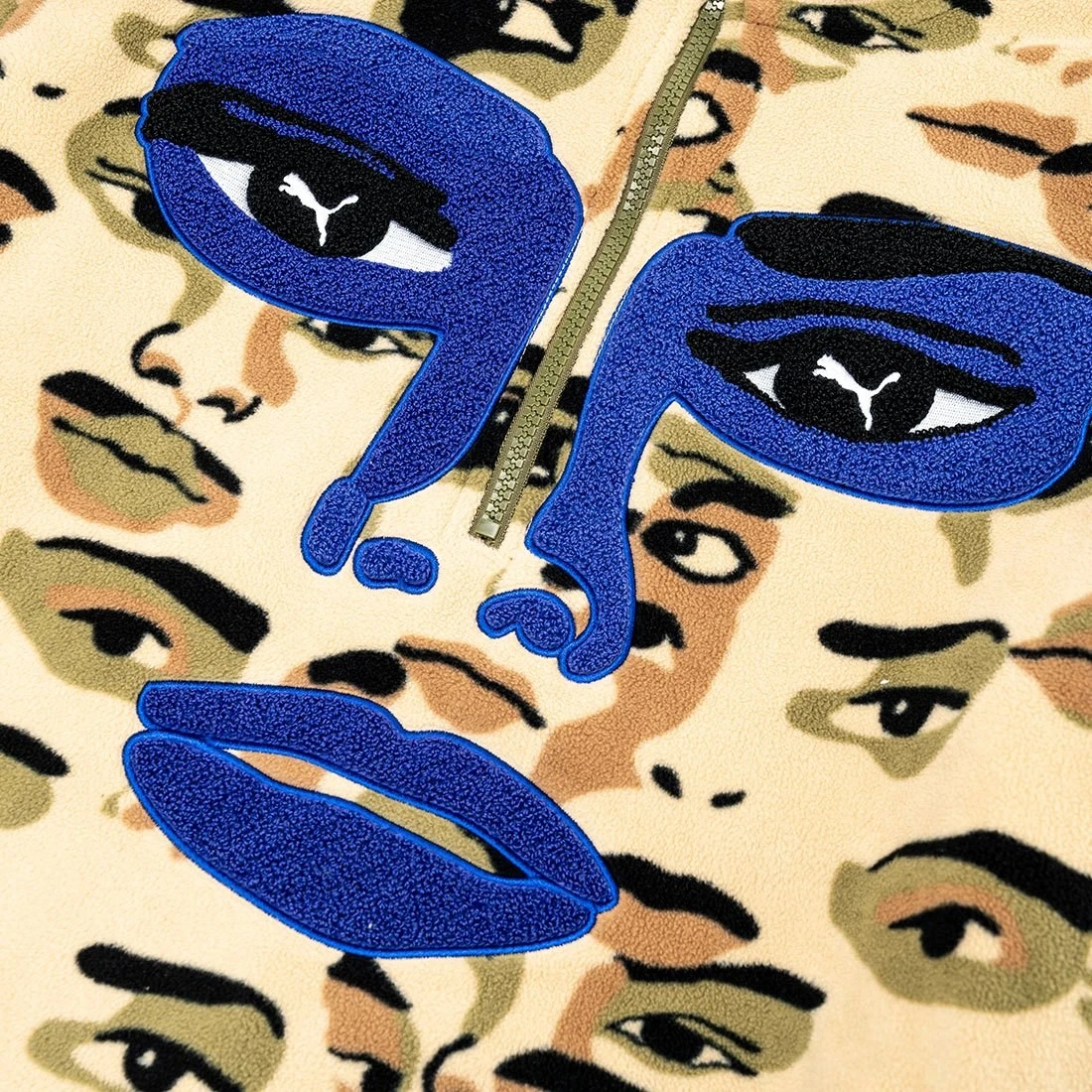 Puma X KidSuper Studios Men Fleece Half- Zip AOP Sweatshirt (khaki) 4 Puma X KidSuper Studios Men Fleece Half- Zip AOP Sweatshirt (khaki) - Image 2