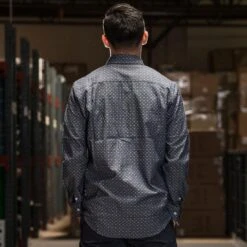 BAIT Basics Long Sleeve Shirt (blue / Light Blue) 16 BAIT Basics Long Sleeve Shirt (blue / Light Blue) -Tees Shop shirts longblueback