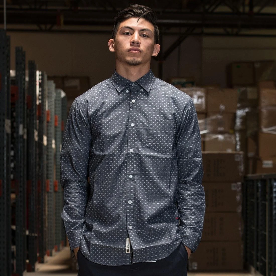 BAIT Basics Long Sleeve Shirt (blue / Light Blue) 8 BAIT Basics Long Sleeve Shirt (blue / Light Blue) - Image 6